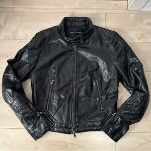 Vent couvert Black Leather Jacket for women